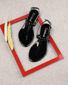 girl t-strap flat sandals
