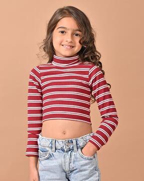 girl tailored fit striped top