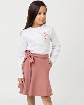 girls-a-line-skirt-with-belt-accent