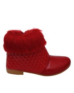 girls ankle-length boots with zip fastening