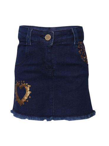 girls blue denim a-line skirt