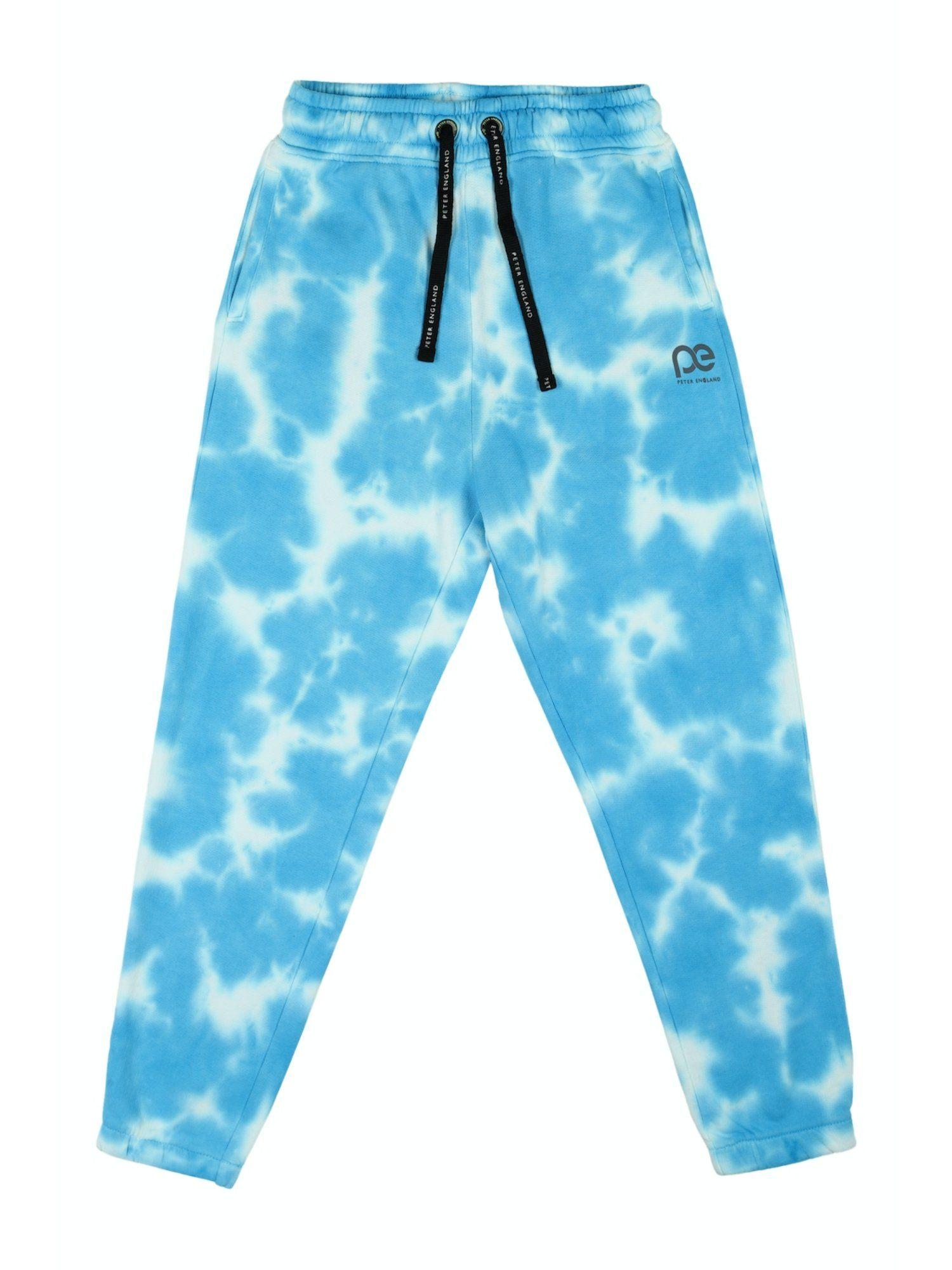 girls blue tie & dye jogger pants