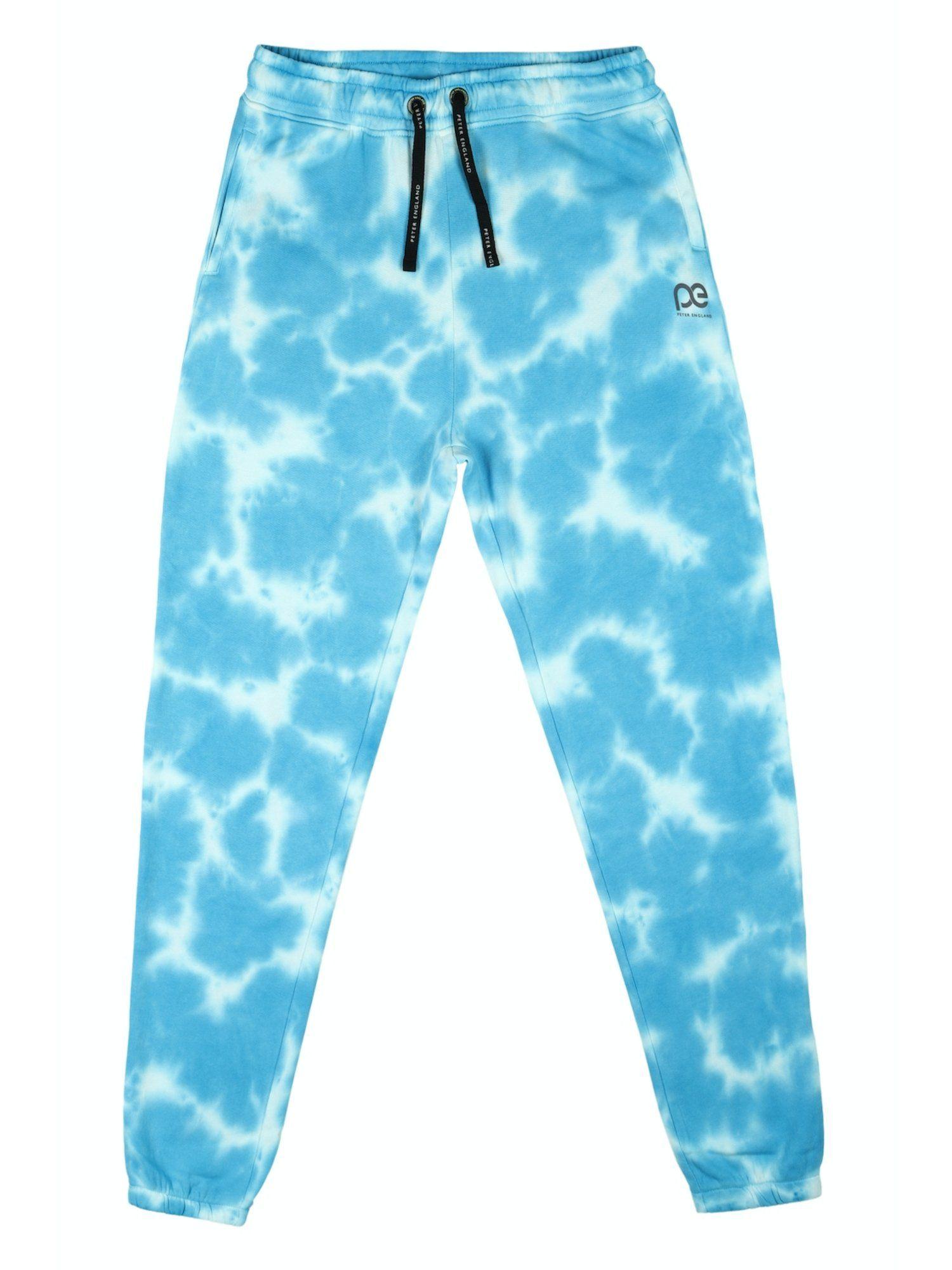 girls blue tie & dye jogger pants