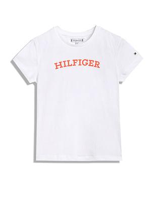 girls brand print t-shirt