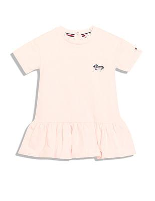 girls cherry badge t-shirt dress