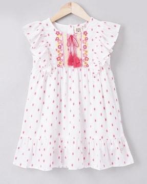 girls embroidered a-line dress