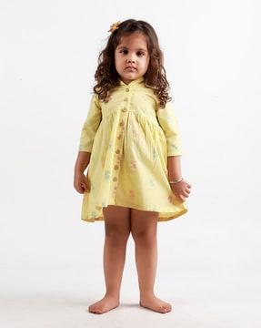 girls embroidered empire dress