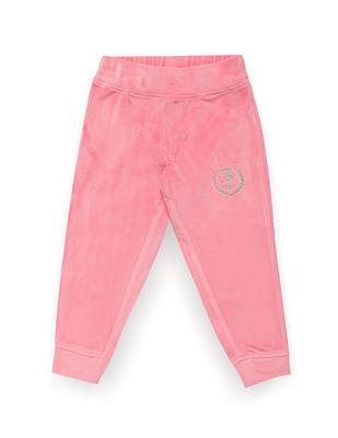 girls embroidered logo joggers