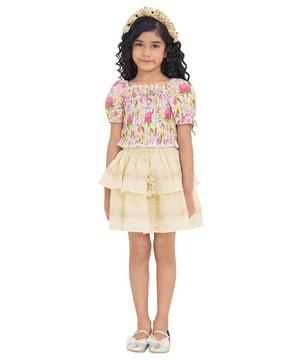 girls-flared-skirt-with-lace-trim