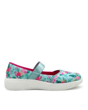 girls floral print slip-on casual shoes