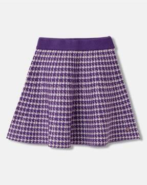 girls houndstooth a-line skirt