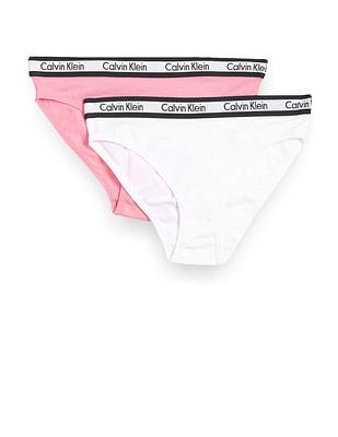 girls logo waistband bikini panties - pack of 2