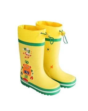 girls mid-calf boots with applique
