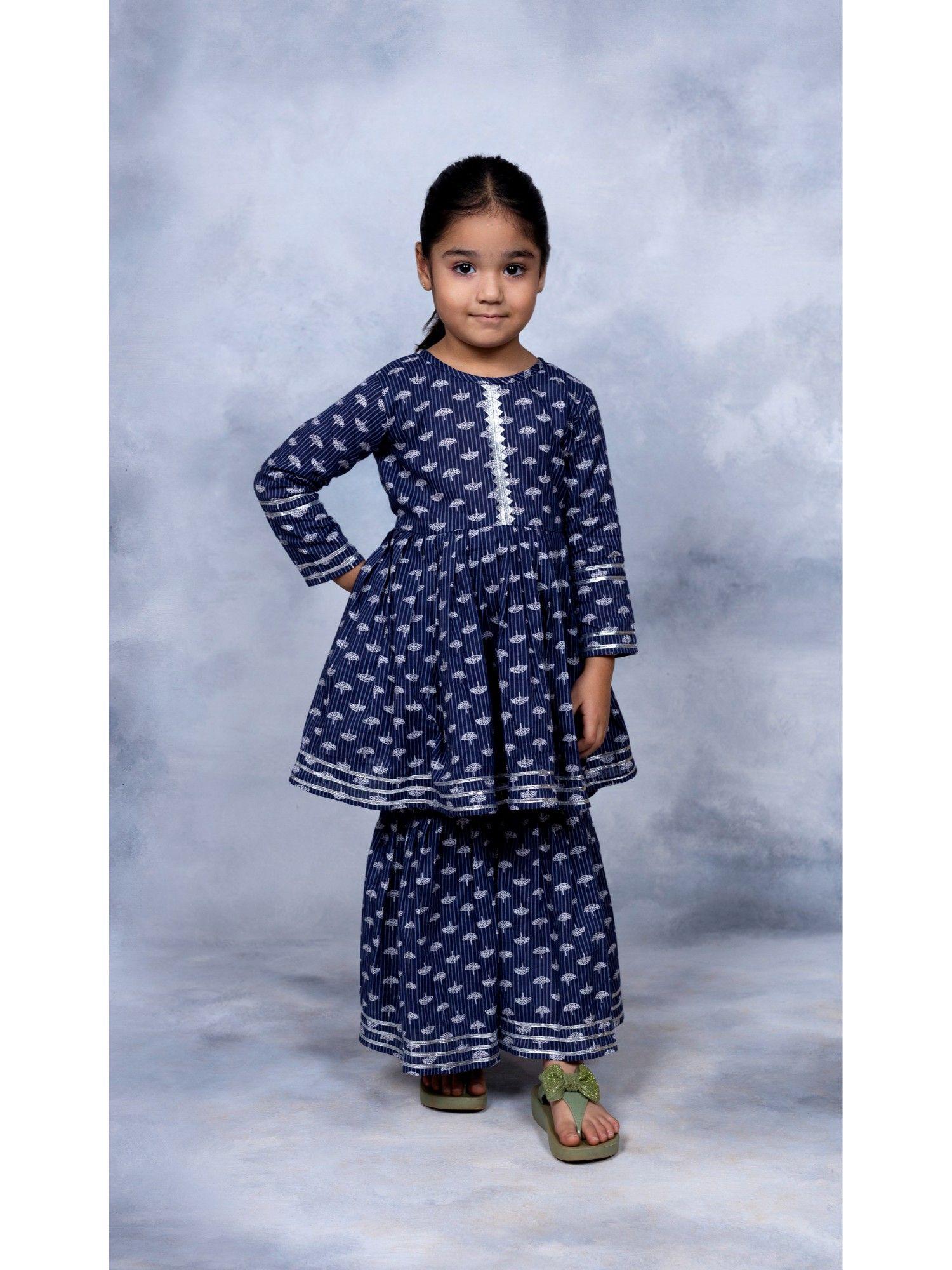 girls-navy-pure-cotton-digital-printed-kids-kurta-sharara-(set-of-2)