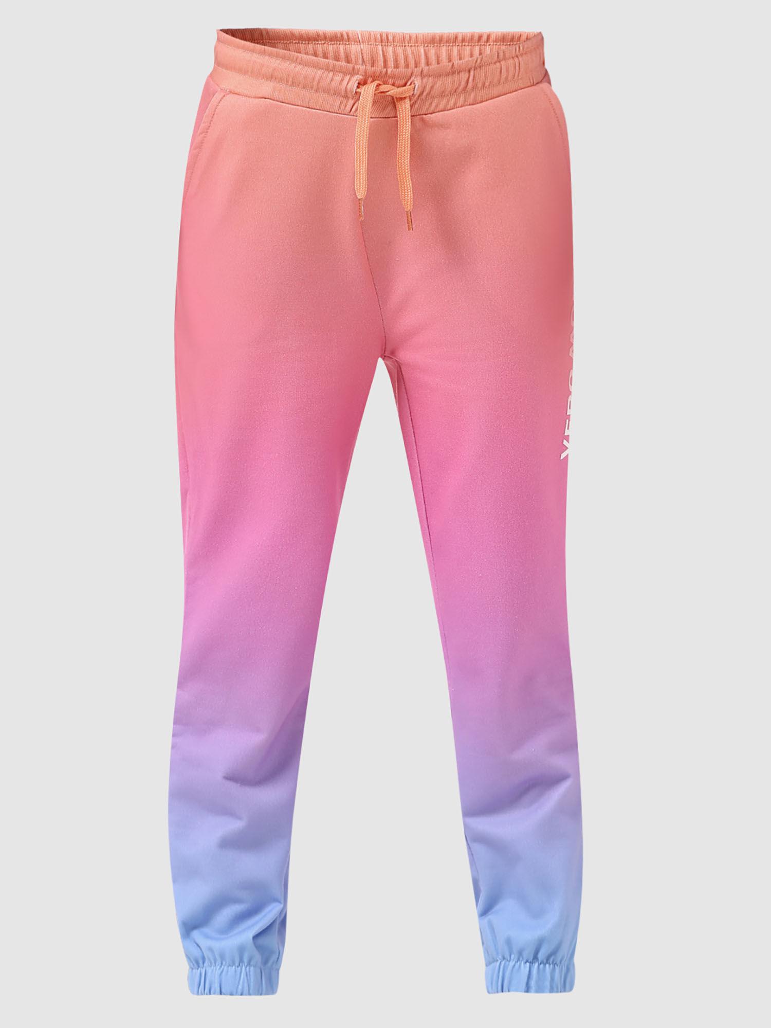 girls ombre pink trackpants