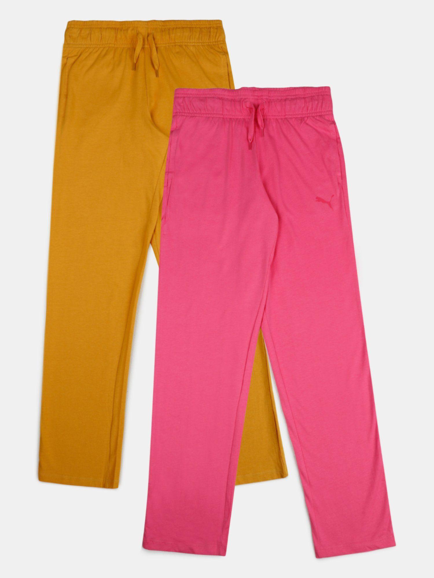 girls pink joggers (pack of 2)
