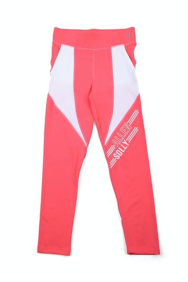 girls pink patterned regular fit leggings