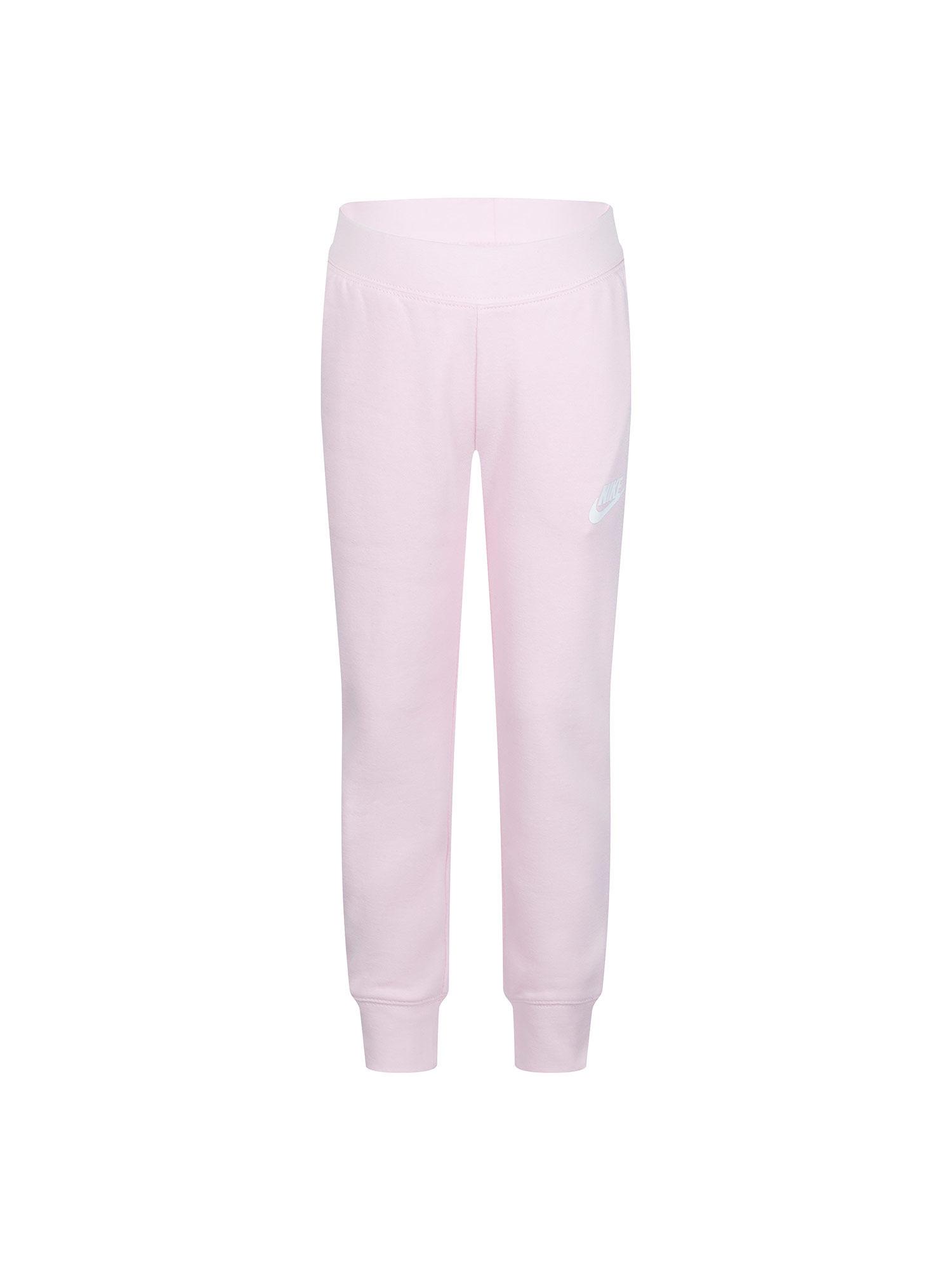 girls pink plain joggers