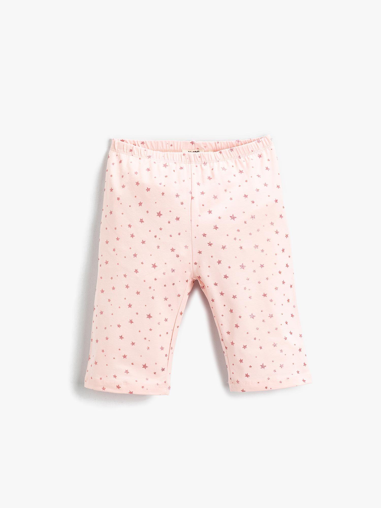 girls pink printed bottoms