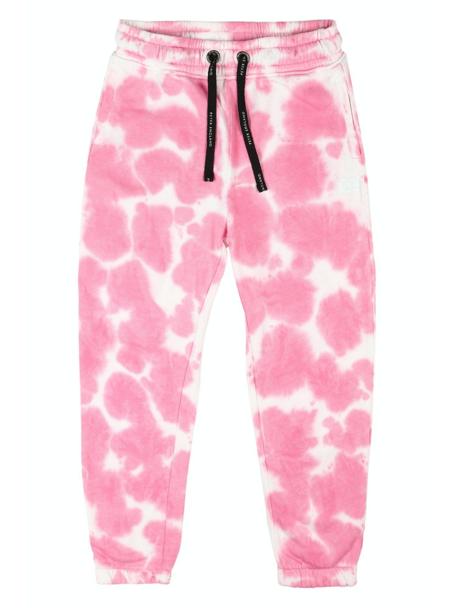 girls pink tie & dye jogger pants