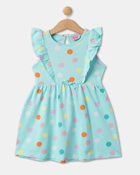 girls polka-dot a-line dress