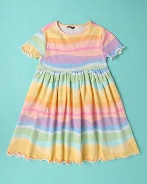 girls printed a-line dress