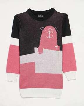 girls printed regular fit sweatshirt