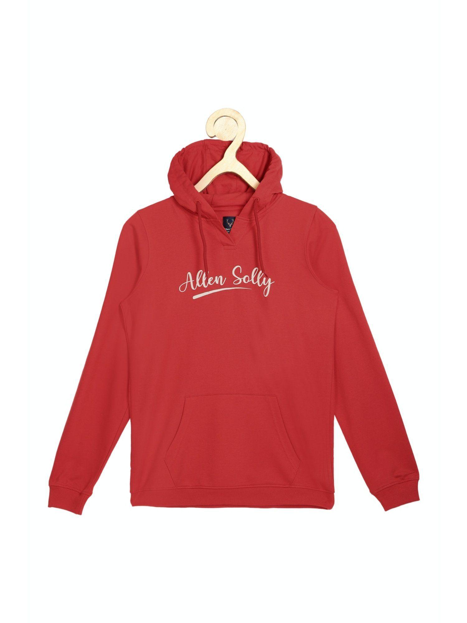 girls red print regular fit sweatshirt