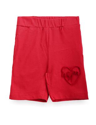 girls solid cotton shorts
