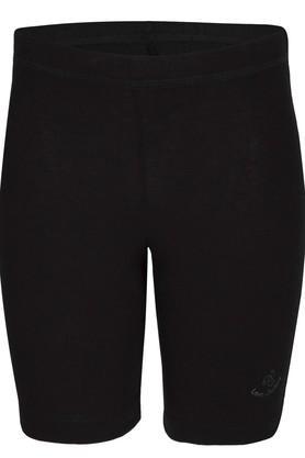 girls solid shorts - black