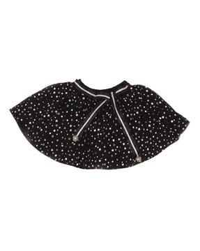 girls star print flared skirt