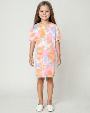 girls tie & dye t-shirt dress