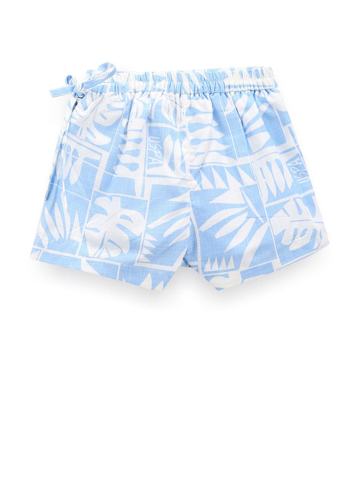 girls tropical printed skorts blue