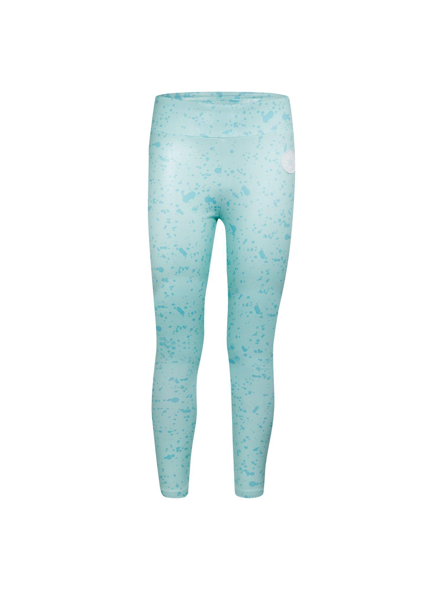 girls turquoise printed bottoms