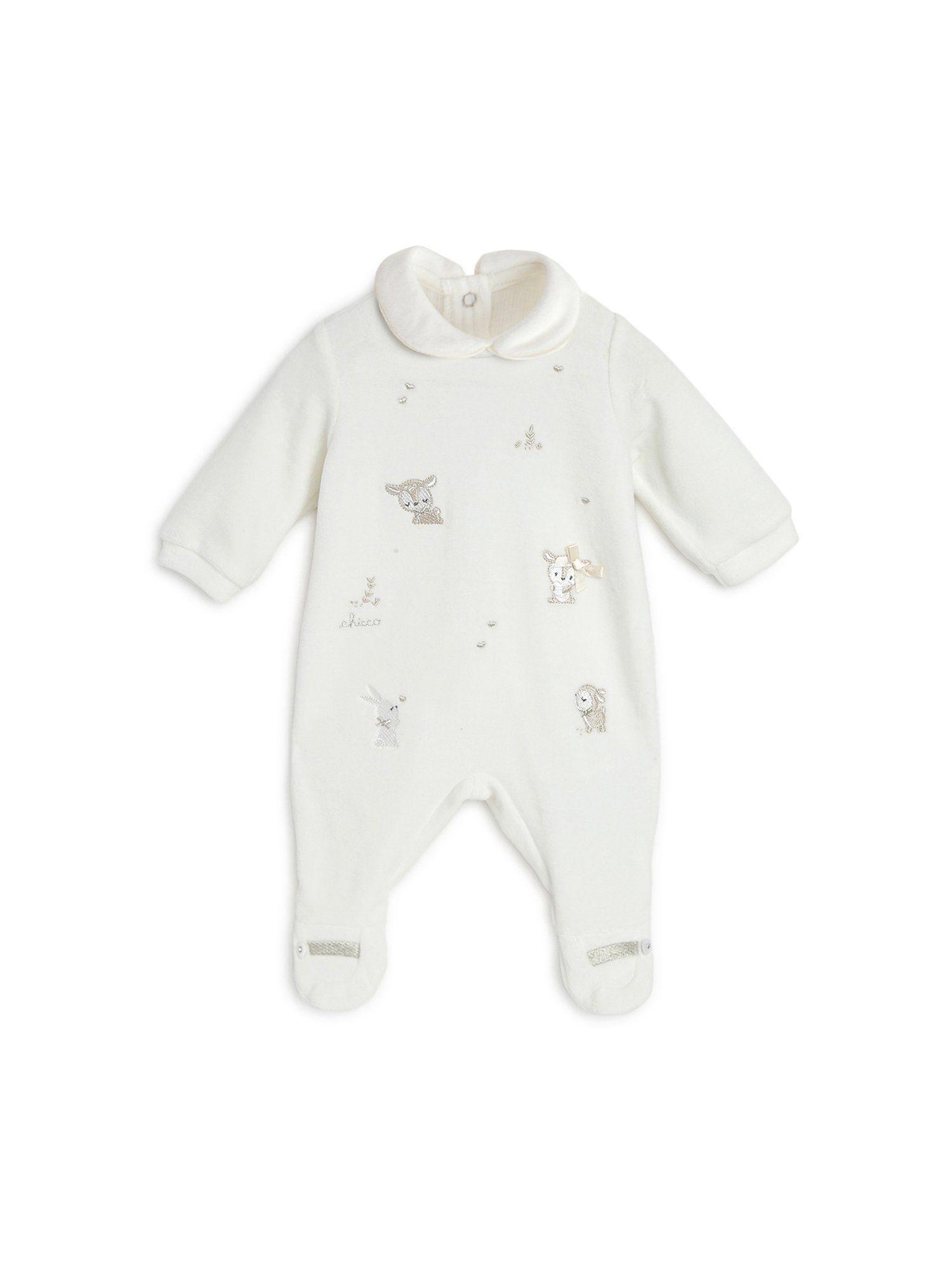 girls white nappy opening rompers