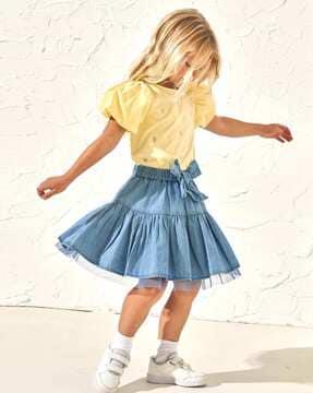 girls a-line skirt with elasticared waist