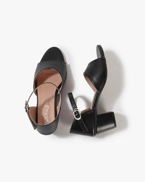 girls ankle-strap heeled sandals