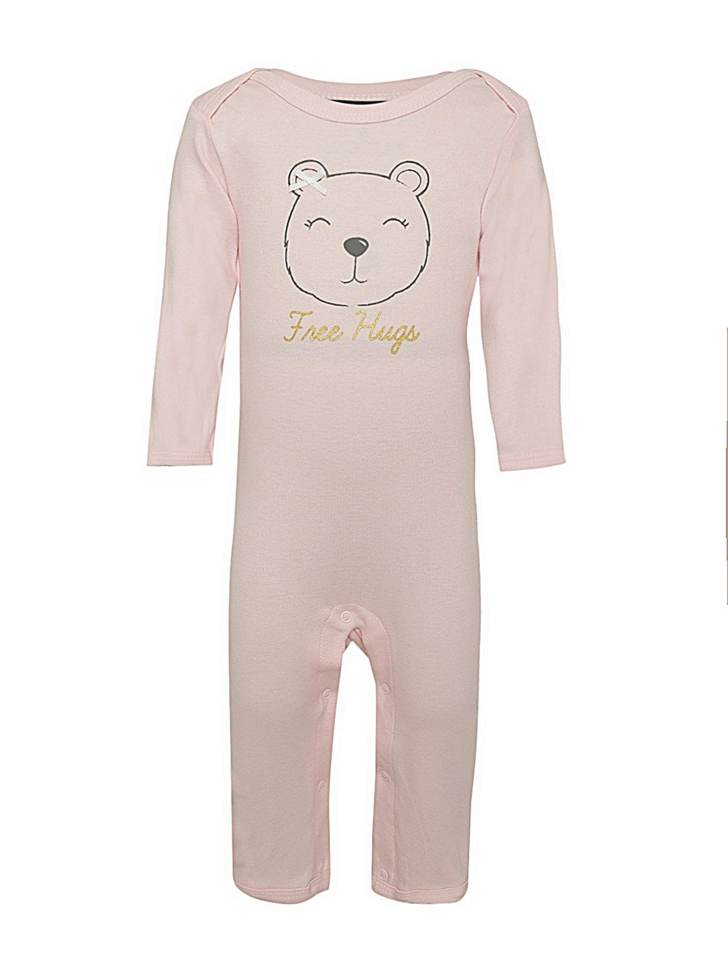 girls baby pink long-sleeve bodysuits