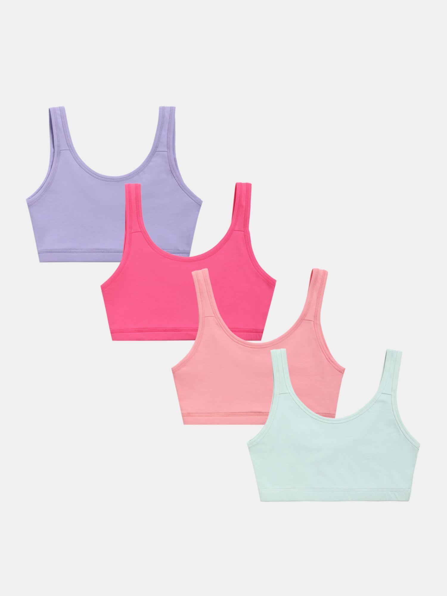 girls beginners bra multi-color (pack of 4)