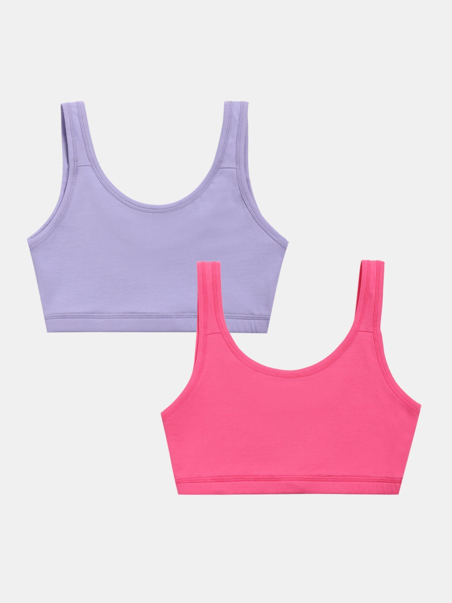girls beginners pink & purple bra (pack of 2)