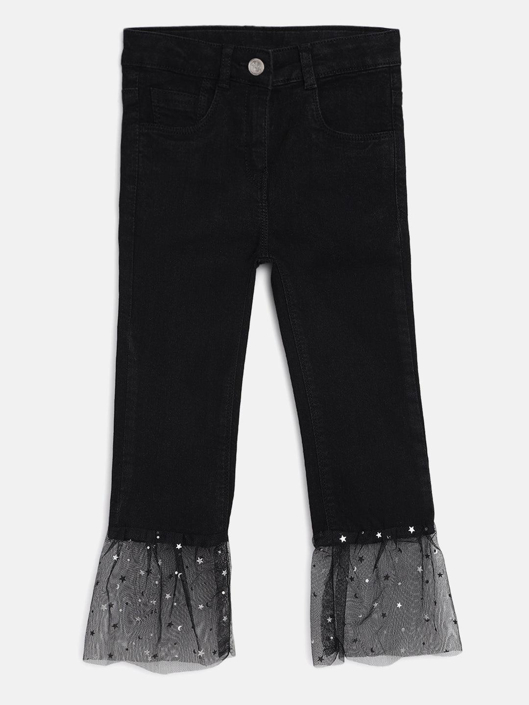 girls black skinny fit jeans