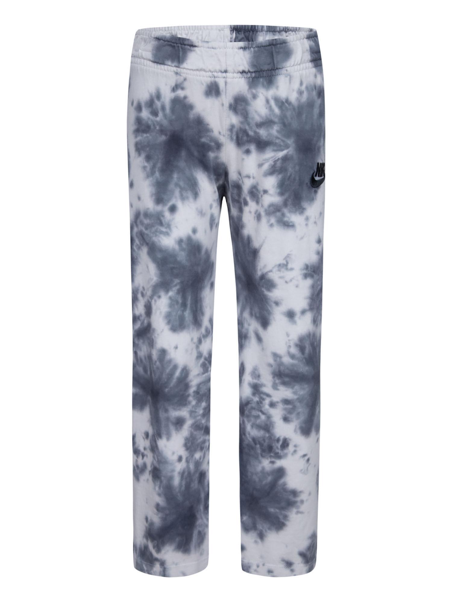 girls black tie & dye straight leg trouser