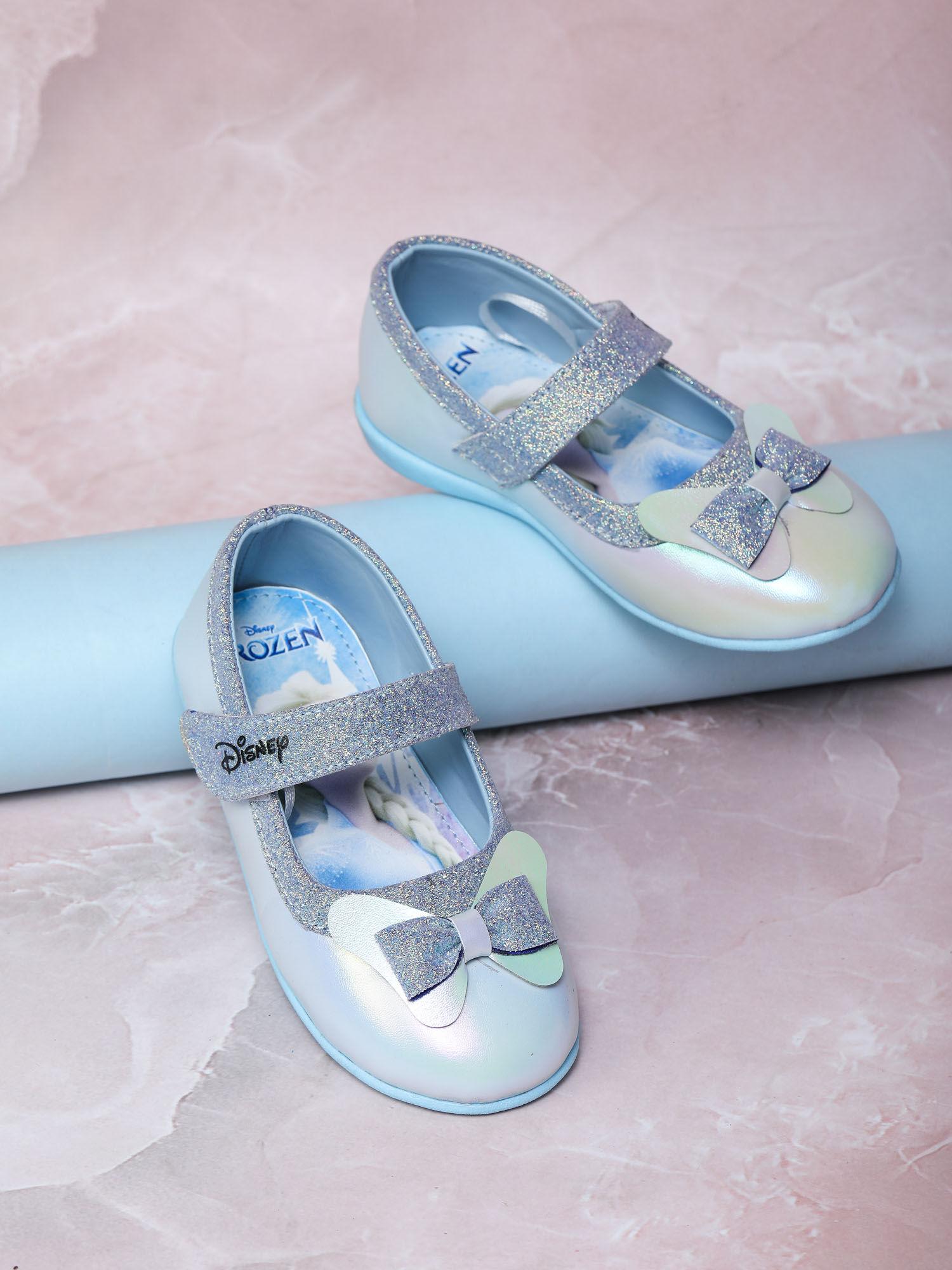 girls blue round toe ballerinas