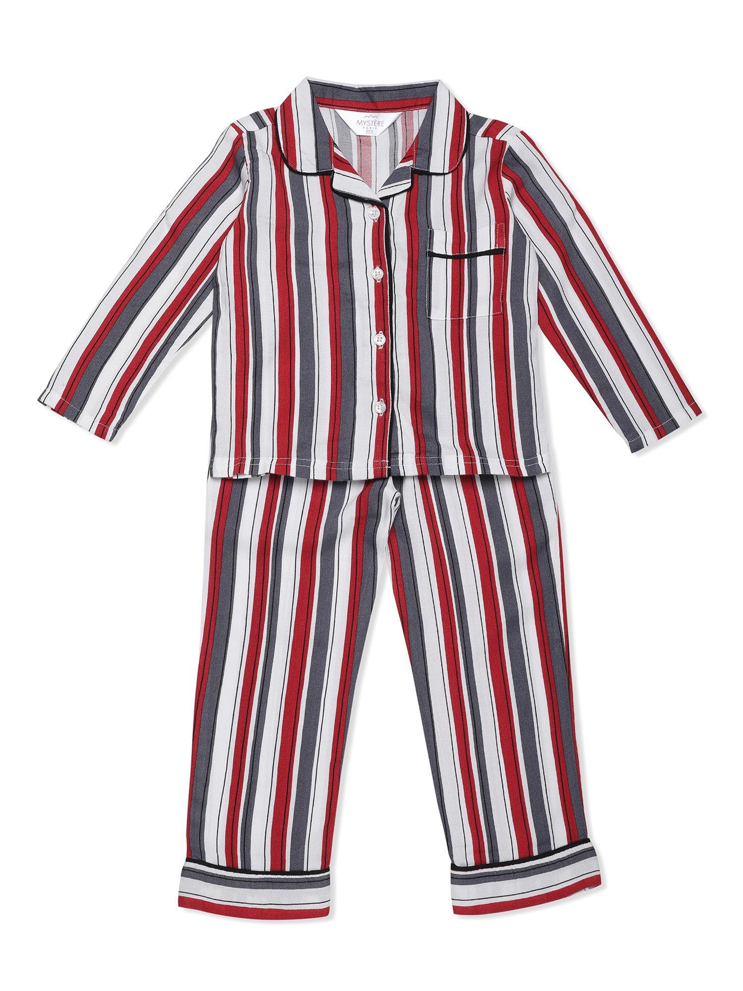 girls classic striped pyjama set (set of 2)