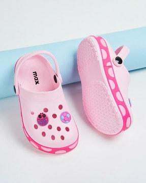 girls colourblock clogs with charms
