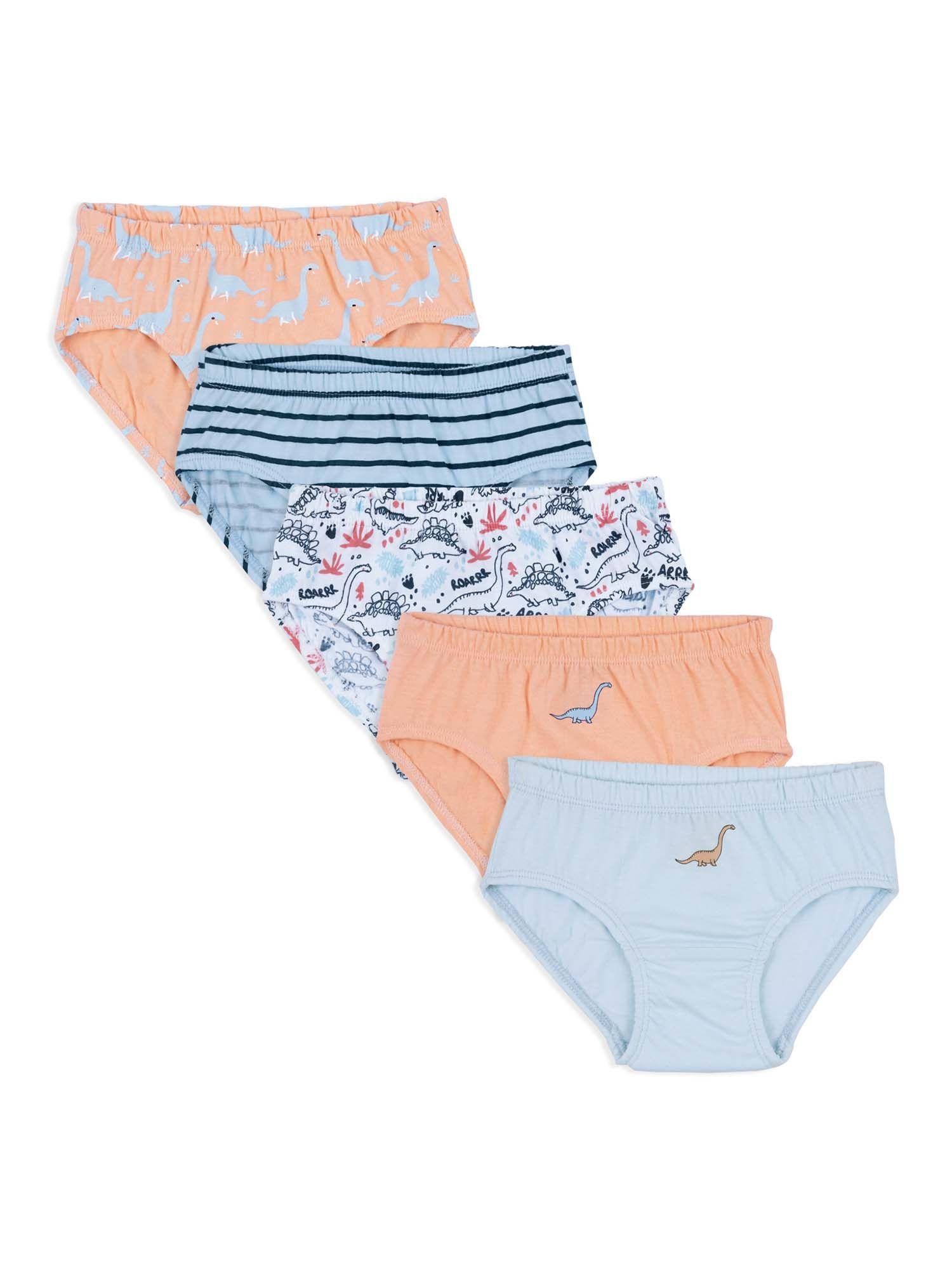 girls cotton graphic printed panties underwear innerwear multicolor (pack of 5)