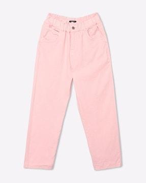 girls cotton mom fit jeans