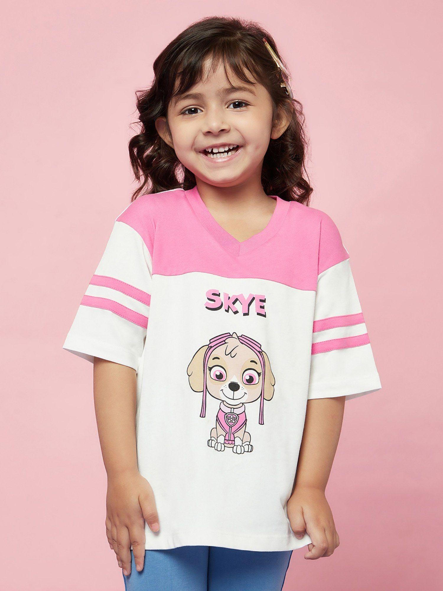 girls cotton pink t-shirt