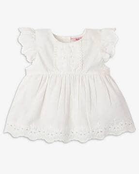 girls cotton top with embroidery