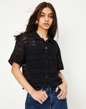 girls crochet cotton top